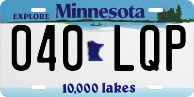 MN license plate 040LQP