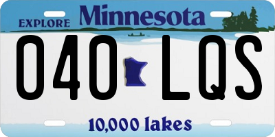 MN license plate 040LQS