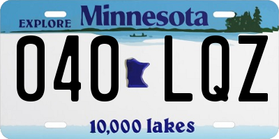 MN license plate 040LQZ