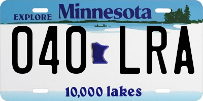 MN license plate 040LRA