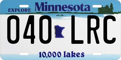 MN license plate 040LRC