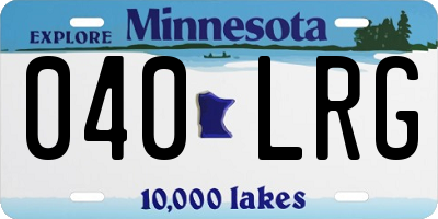 MN license plate 040LRG
