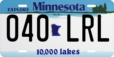 MN license plate 040LRL