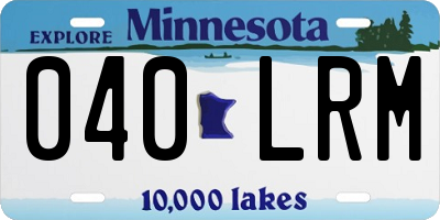MN license plate 040LRM