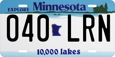 MN license plate 040LRN