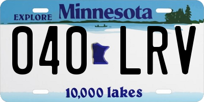 MN license plate 040LRV