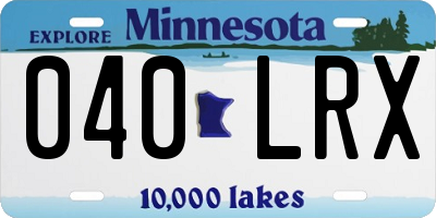 MN license plate 040LRX