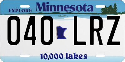 MN license plate 040LRZ