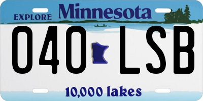 MN license plate 040LSB