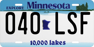 MN license plate 040LSF