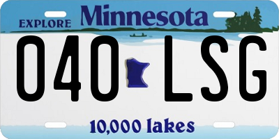 MN license plate 040LSG