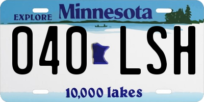 MN license plate 040LSH