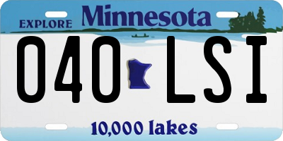 MN license plate 040LSI