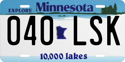 MN license plate 040LSK