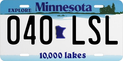 MN license plate 040LSL