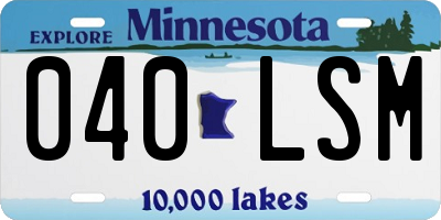 MN license plate 040LSM