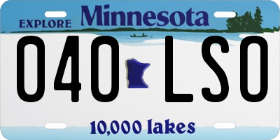MN license plate 040LSO