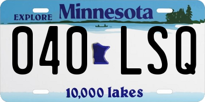 MN license plate 040LSQ