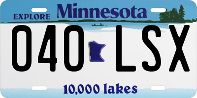 MN license plate 040LSX