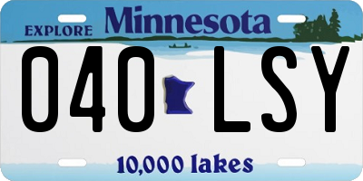 MN license plate 040LSY