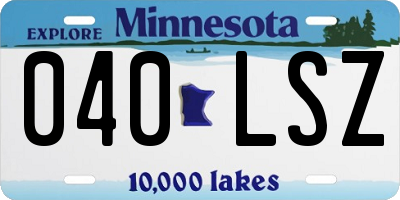 MN license plate 040LSZ