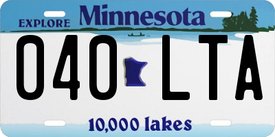 MN license plate 040LTA