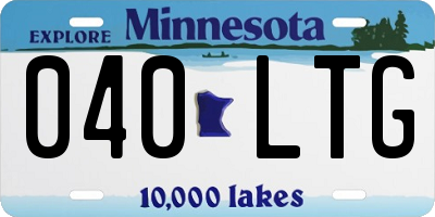 MN license plate 040LTG