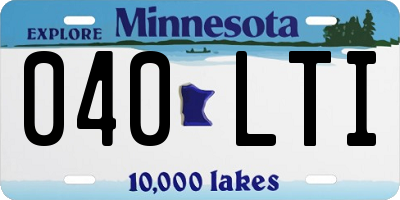 MN license plate 040LTI