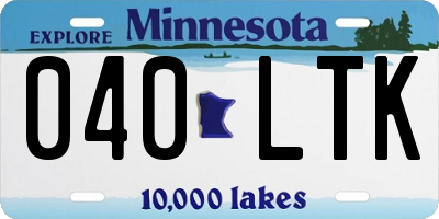MN license plate 040LTK