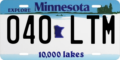 MN license plate 040LTM