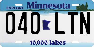 MN license plate 040LTN