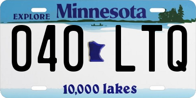 MN license plate 040LTQ
