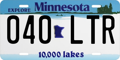 MN license plate 040LTR