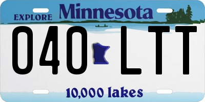 MN license plate 040LTT