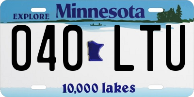 MN license plate 040LTU