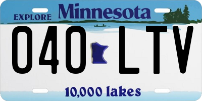 MN license plate 040LTV