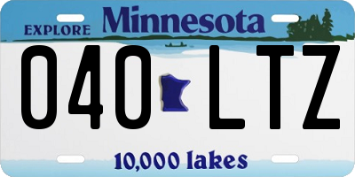 MN license plate 040LTZ
