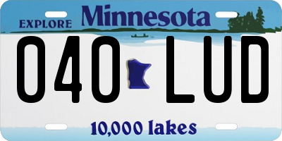 MN license plate 040LUD
