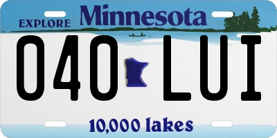 MN license plate 040LUI