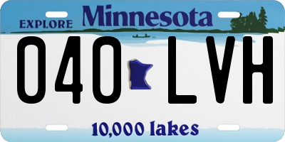 MN license plate 040LVH