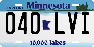 MN license plate 040LVI