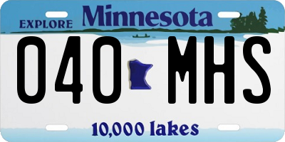 MN license plate 040MHS
