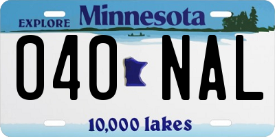 MN license plate 040NAL