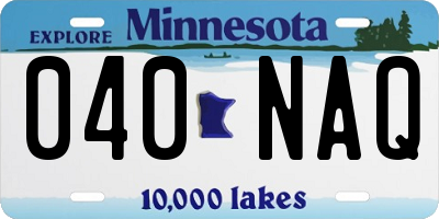 MN license plate 040NAQ