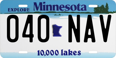 MN license plate 040NAV