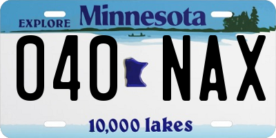 MN license plate 040NAX