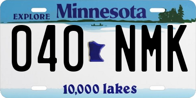 MN license plate 040NMK