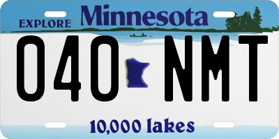 MN license plate 040NMT