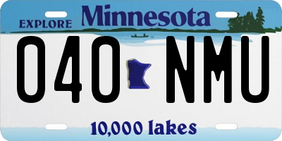MN license plate 040NMU