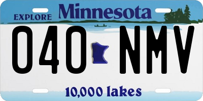 MN license plate 040NMV